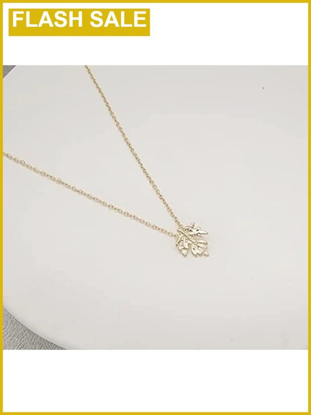 Gold Dainty Maple Leaf Pendant Necklace Fall Autumn Thanksgiving Gift